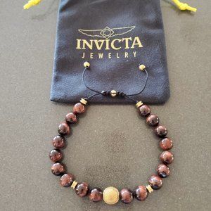 Invicta Men's Tiger Eye Bead Bracelet